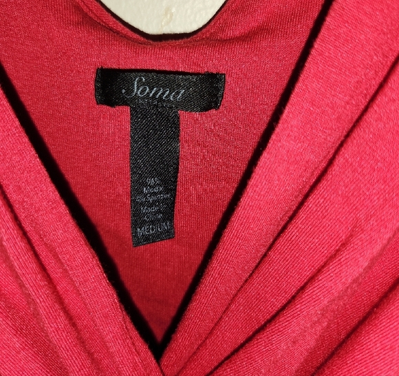 Soma Vibrant Red Knit Dress - Picture 2 of 3